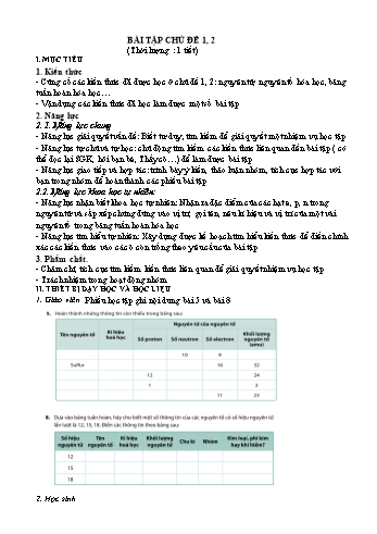 Ôn tập Khoa học tự nhiên Lớp 7 (Sách Cánh diều) - Chủ đề 1+2